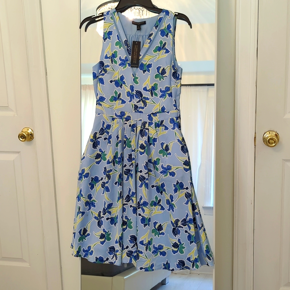 Banana Republic Floral Pleated Dress